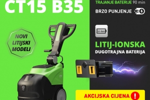 SUPER AKCIJA - Li-ion baterijski perač podova CT15! Samo 2.400 € + PDV