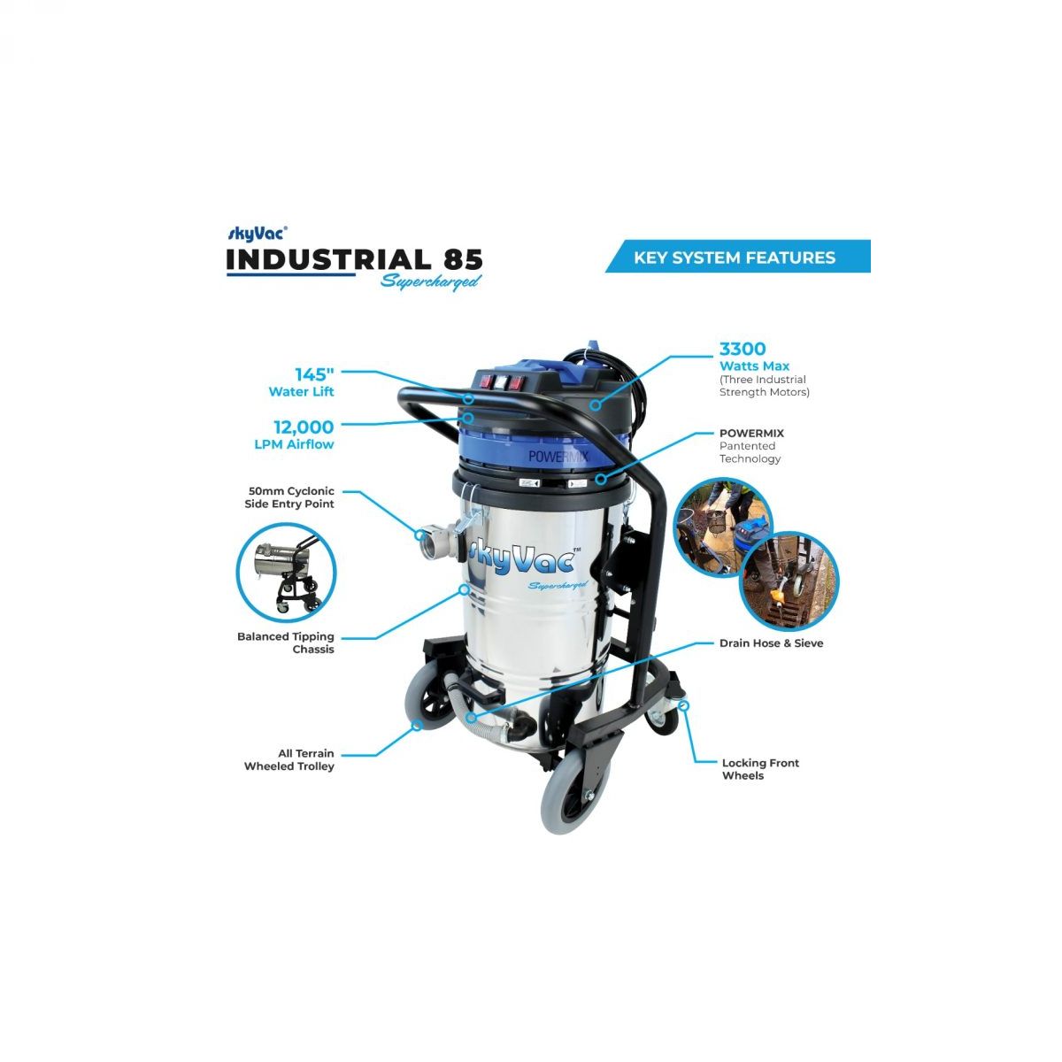 skyVac® Industrial 85 usisavač